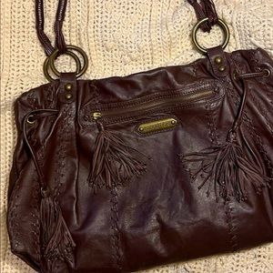 Isabella Fiore Dreamweaver Harriet Shoulder Bag leather extra large brown xl